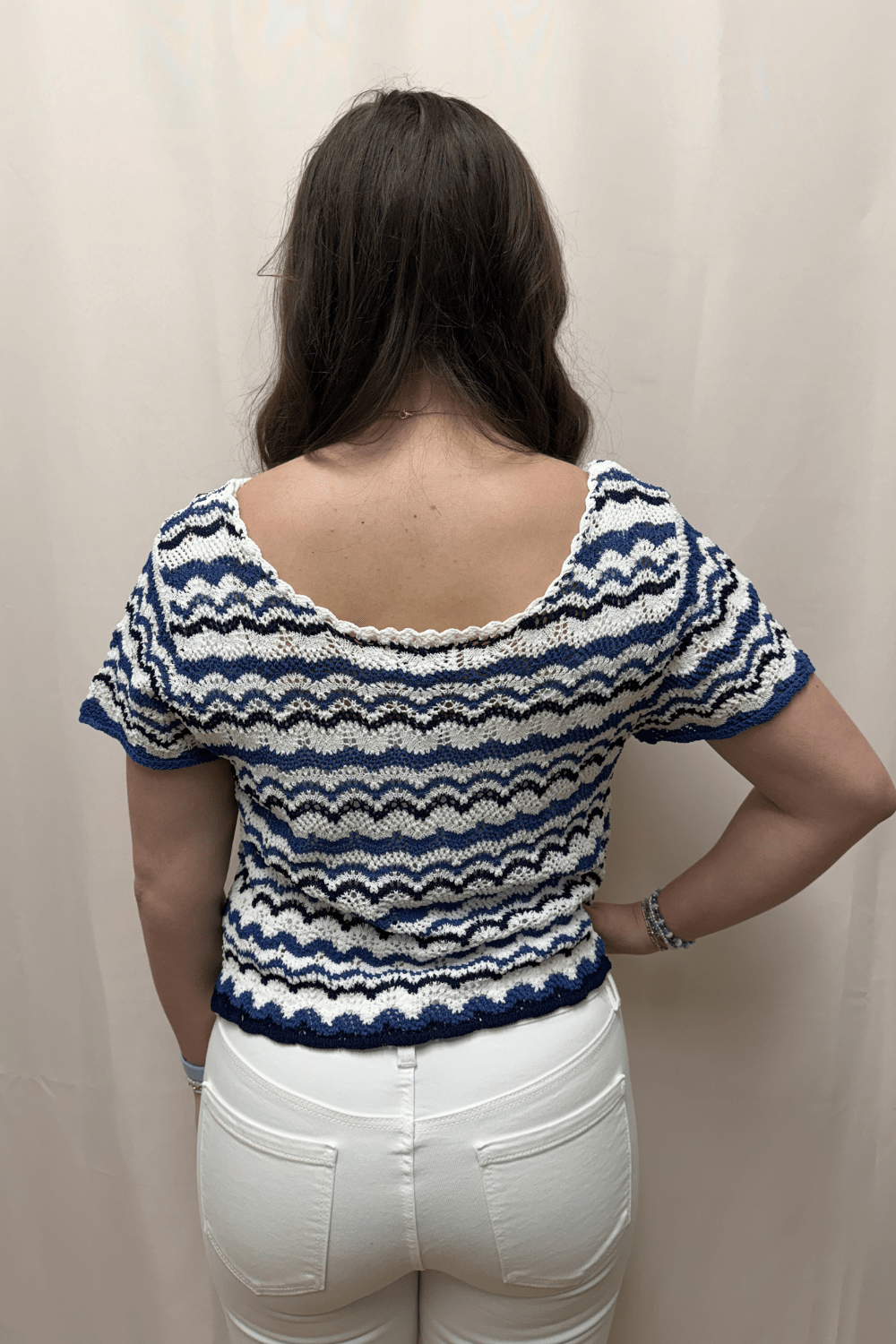 Molly Bracken Blue Striped Cardigan - Molly Bracken