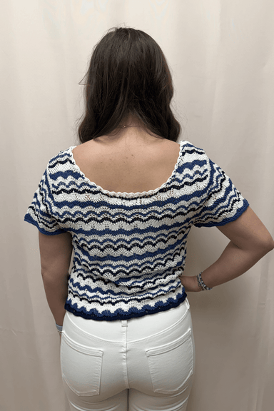 Molly Bracken Blue Striped Cardigan - Molly Bracken