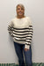 Molly Bracken Striped Knit Sweater - Off White/Black - Molly Bracken