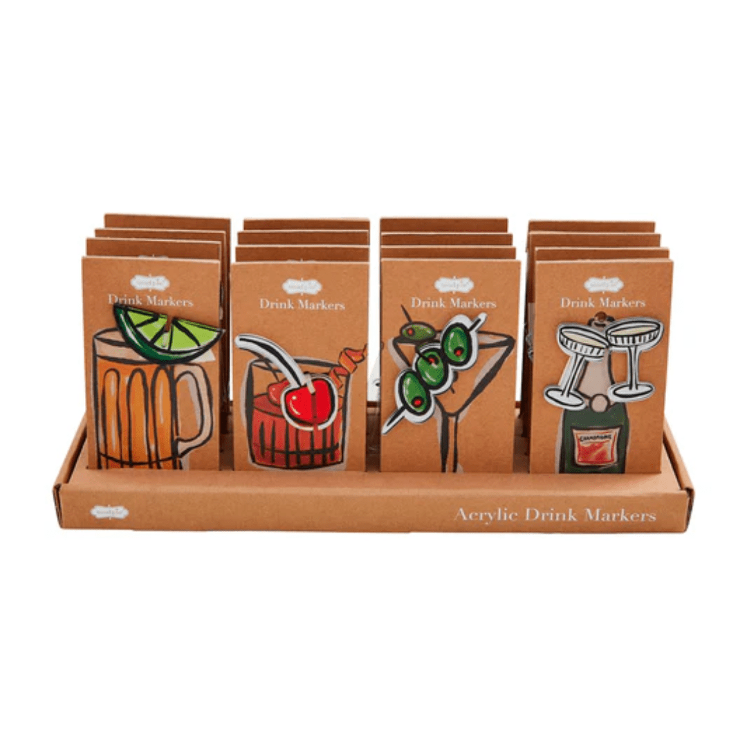 Mud Pie Acrylic Drink Marker Set - Mud Pie
