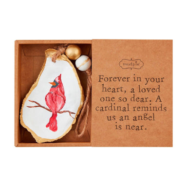 Mud Pie Cardinal Oyster Ornament - Mud Pie