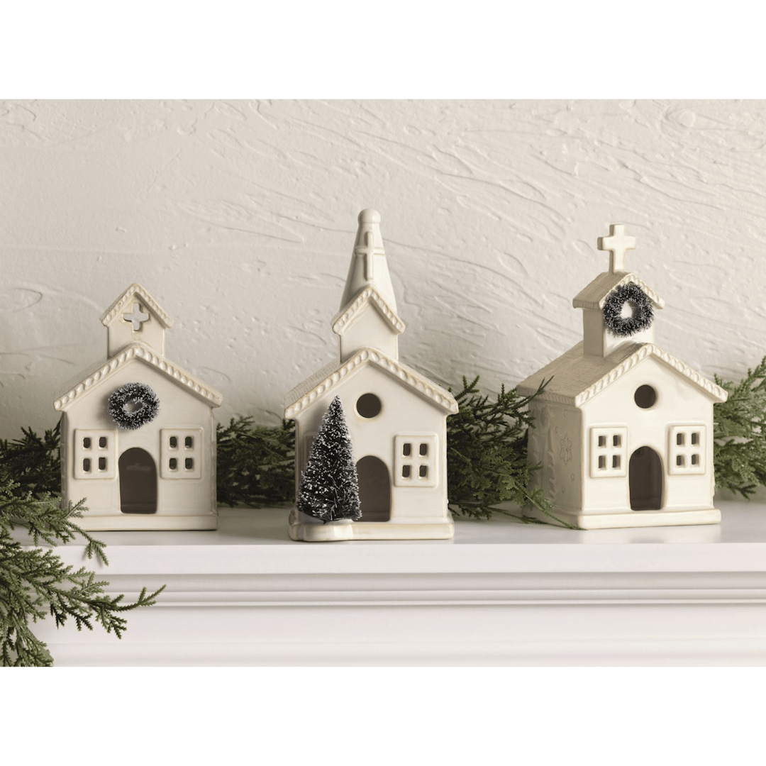 Mud Pie Ceramic Church Sitter - Mud Pie