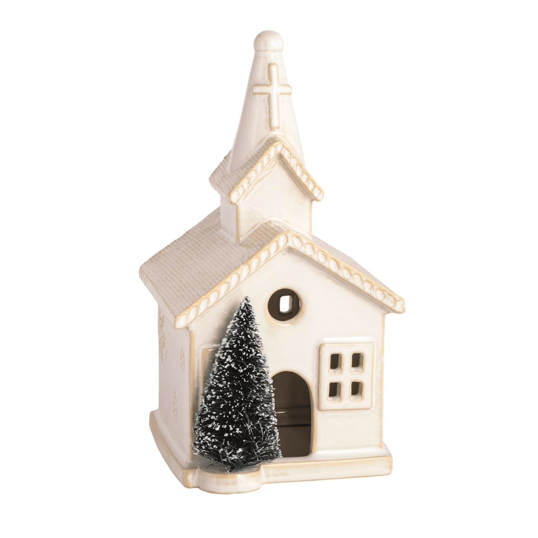 Mud Pie Ceramic Church Sitter - Mud Pie