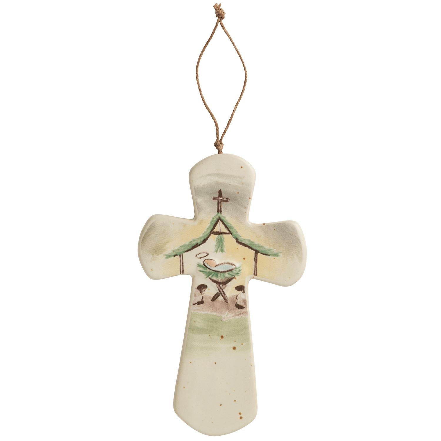 Mud Pie Ceramic Nativity Cross - Mud Pie
