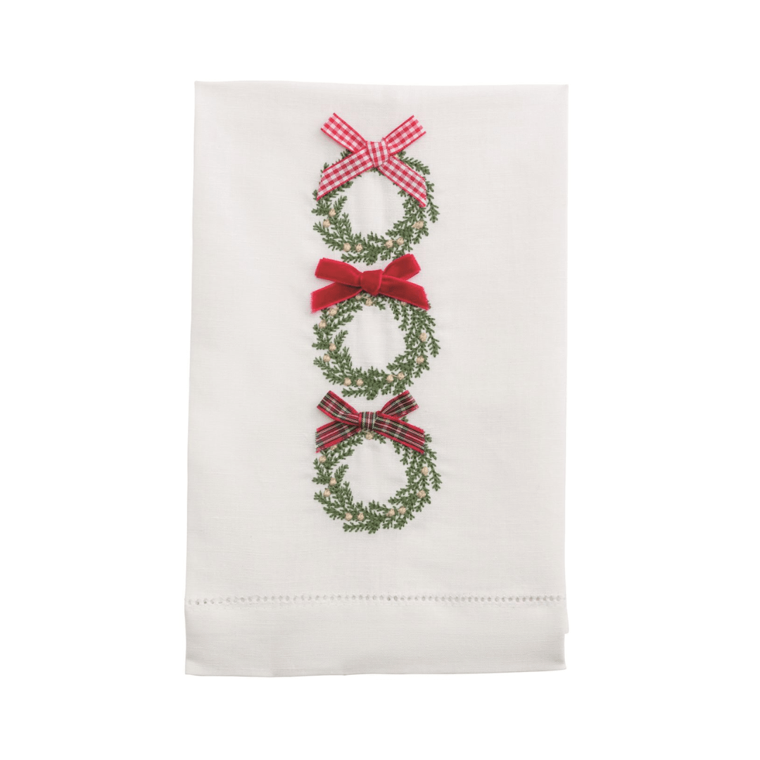 Mud Pie Christmas Embroidered Towels - Mud Pie