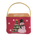 Needlepoint gift card pouch with snowman design