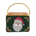 Needlepoint gift card pouch with Santa design