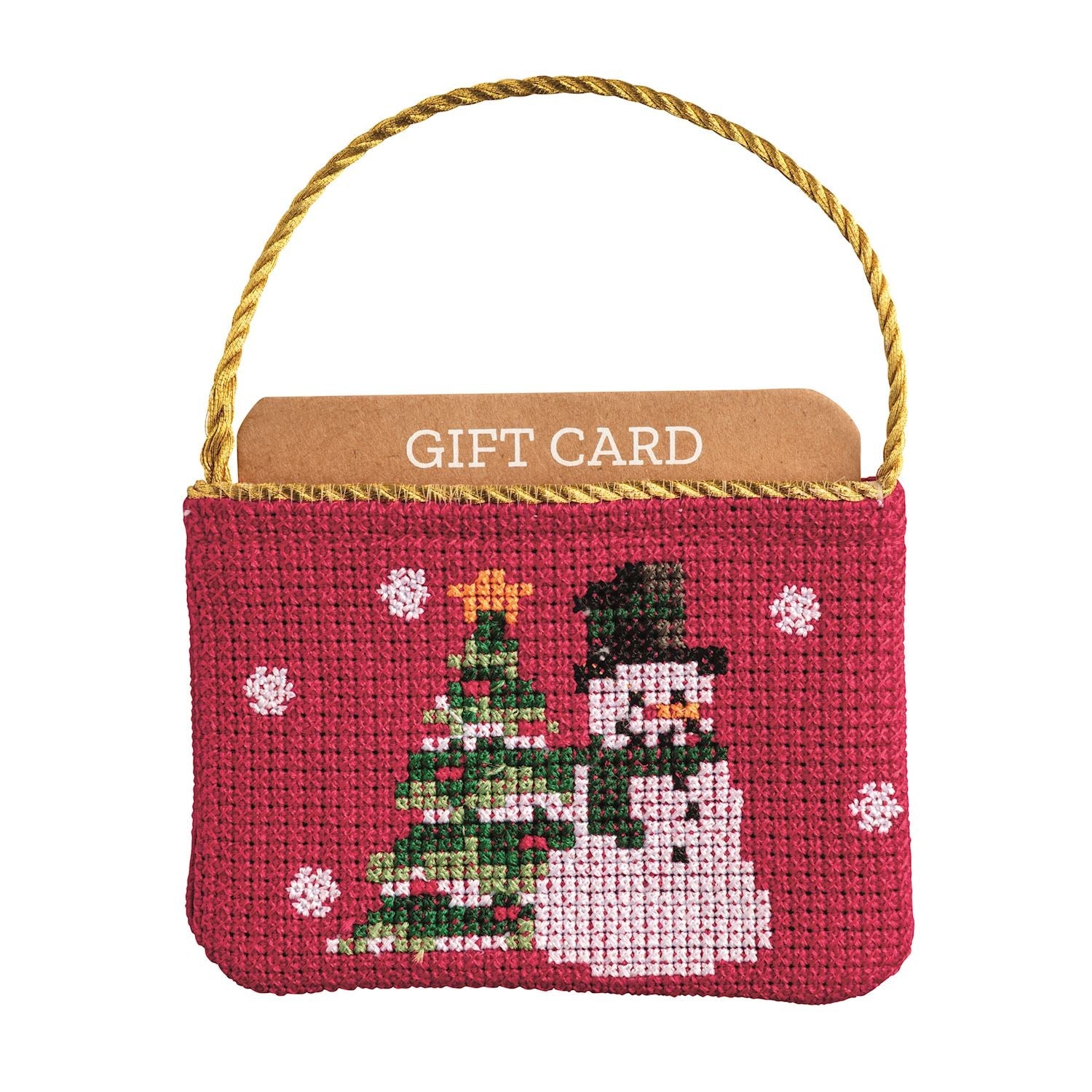 Mud Pie Christmas Needlepoint Gift Card Pouch - Mud Pie