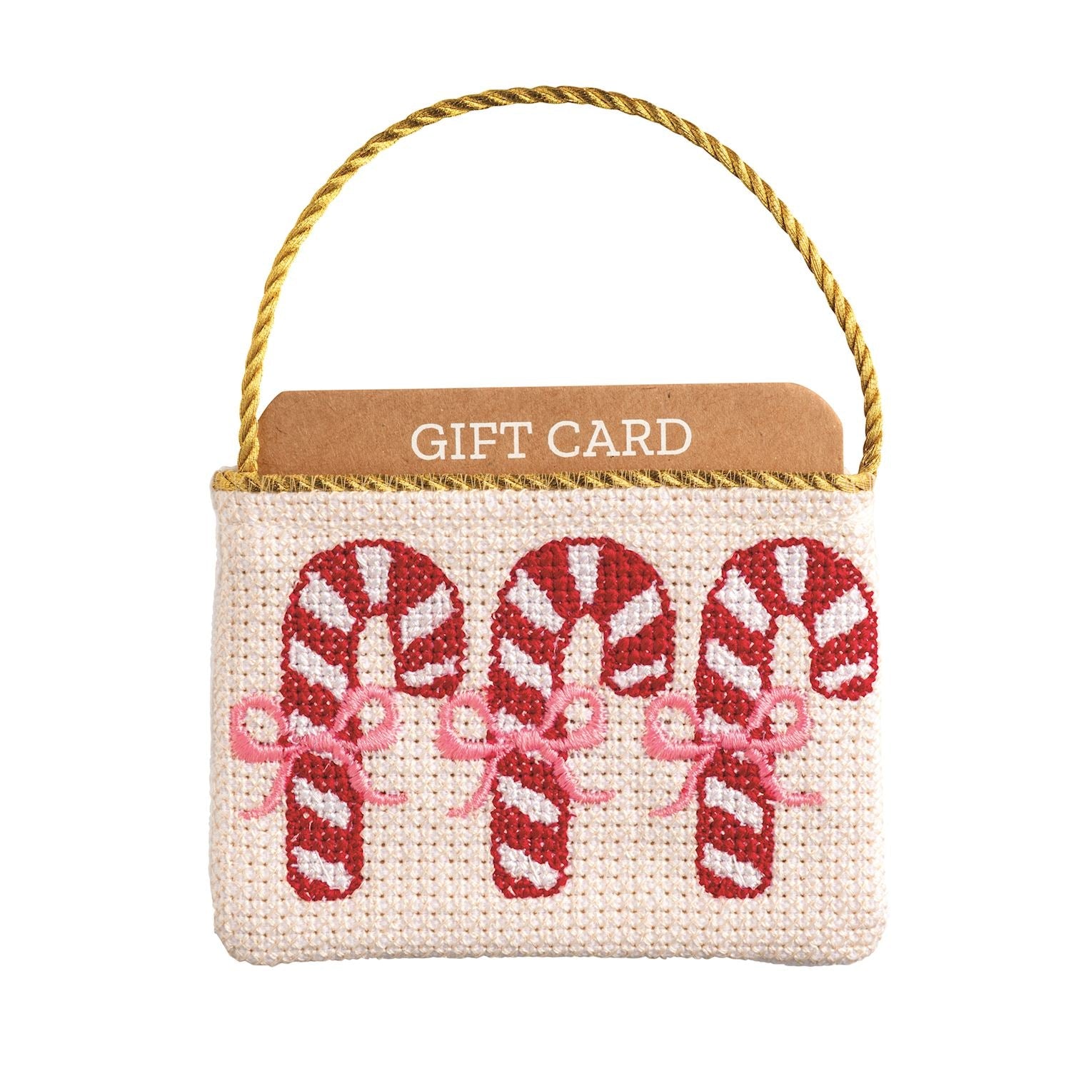 Mud Pie Christmas Needlepoint Gift Card Pouch - Mud Pie