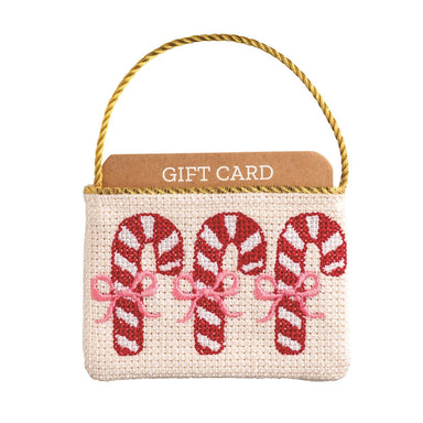 Mud Pie Christmas Needlepoint Gift Card Pouch - Mud Pie