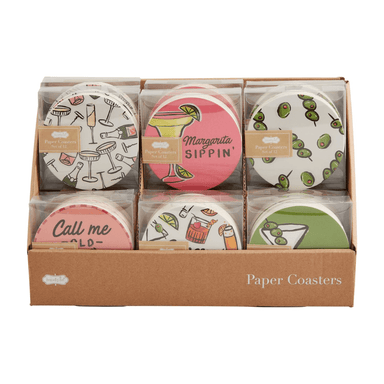 Mud Pie Cocktail Paper Coaster Set - Mud Pie