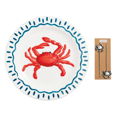 Mud Pie Crab Platter Set - Mud Pie