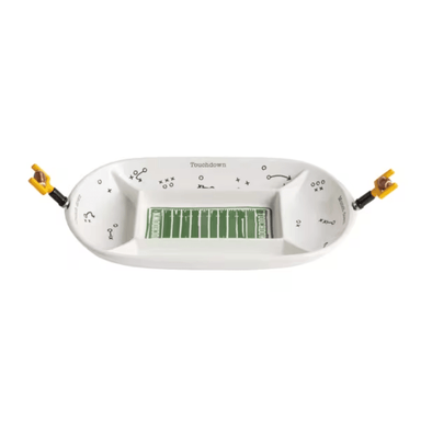 Mud Pie Divided Football Field Platter Set - Mud Pie