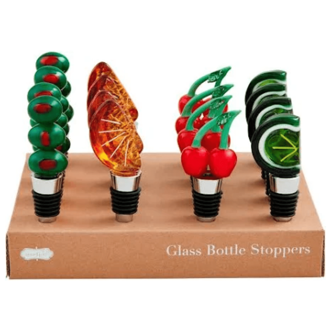 Mud Pie Figural Glass Bottle Stoppers - Mud Pie