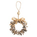 Wreath ornament made of oyster shells with gold edges