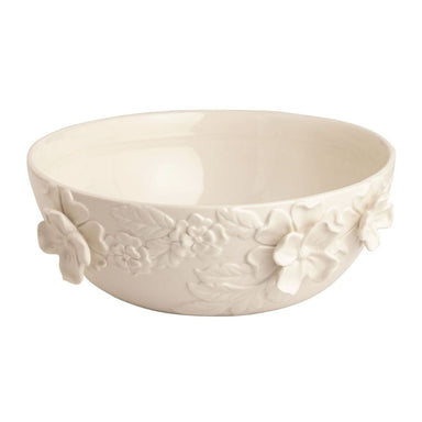 Mud Pie Floral Bowl - White - Mud Pie