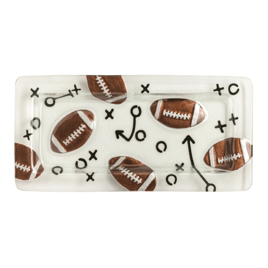 Mud Pie Football Glass Tray - Mud Pie