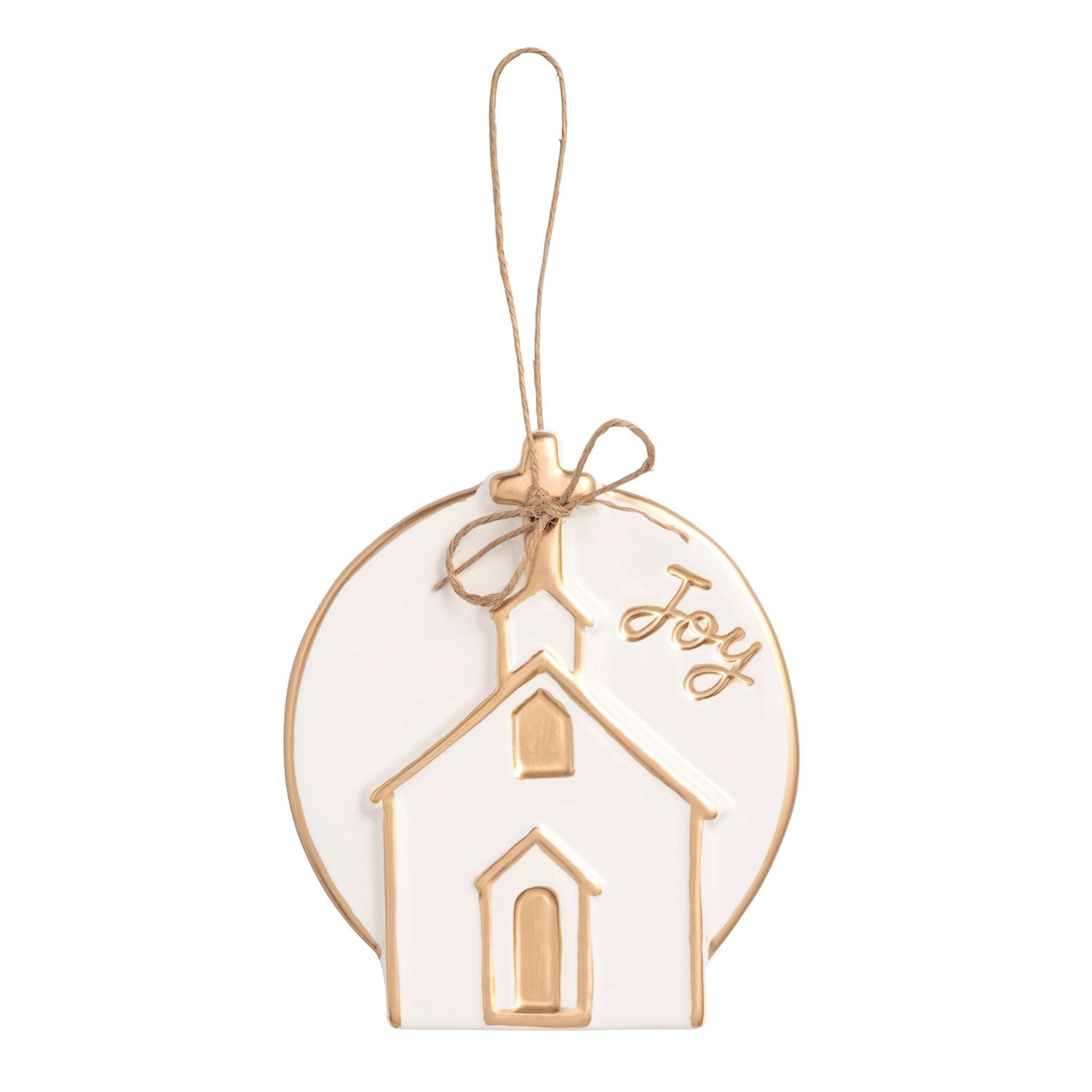 Mud Pie Gold Disc Ornament - Mud Pie
