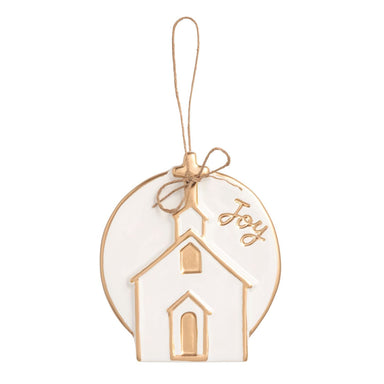 Mud Pie Gold Disc Ornament - Mud Pie