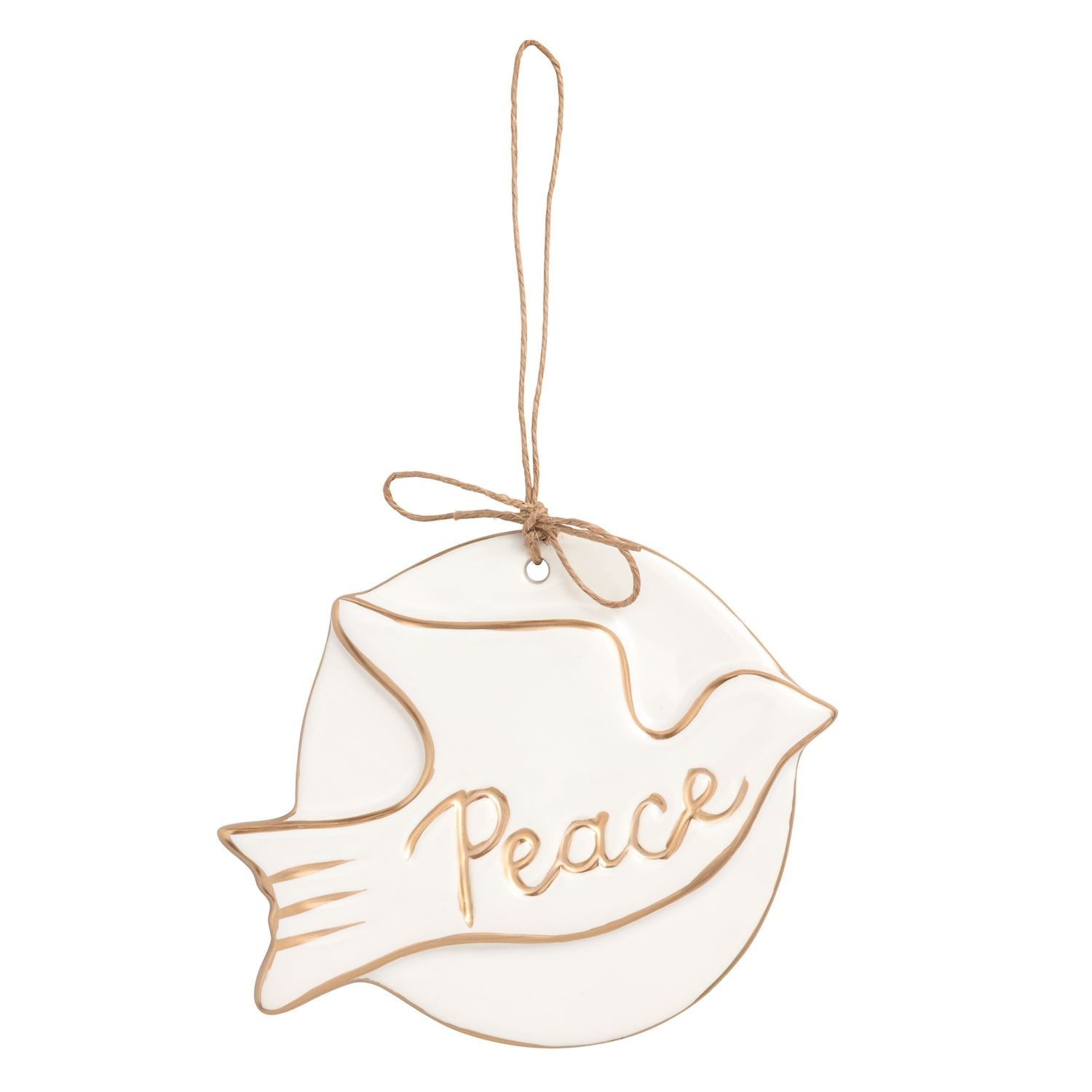 Mud Pie Gold Disc Ornament - Mud Pie