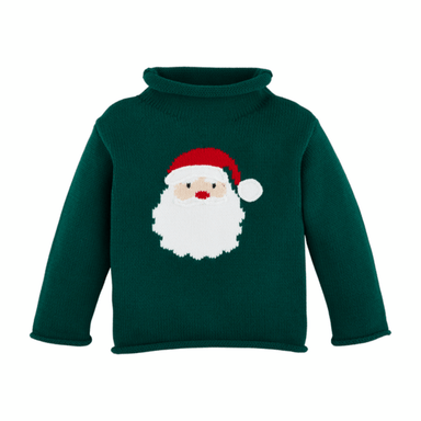 Mud Pie Green Santa Rollneck Sweater - Mud Pie