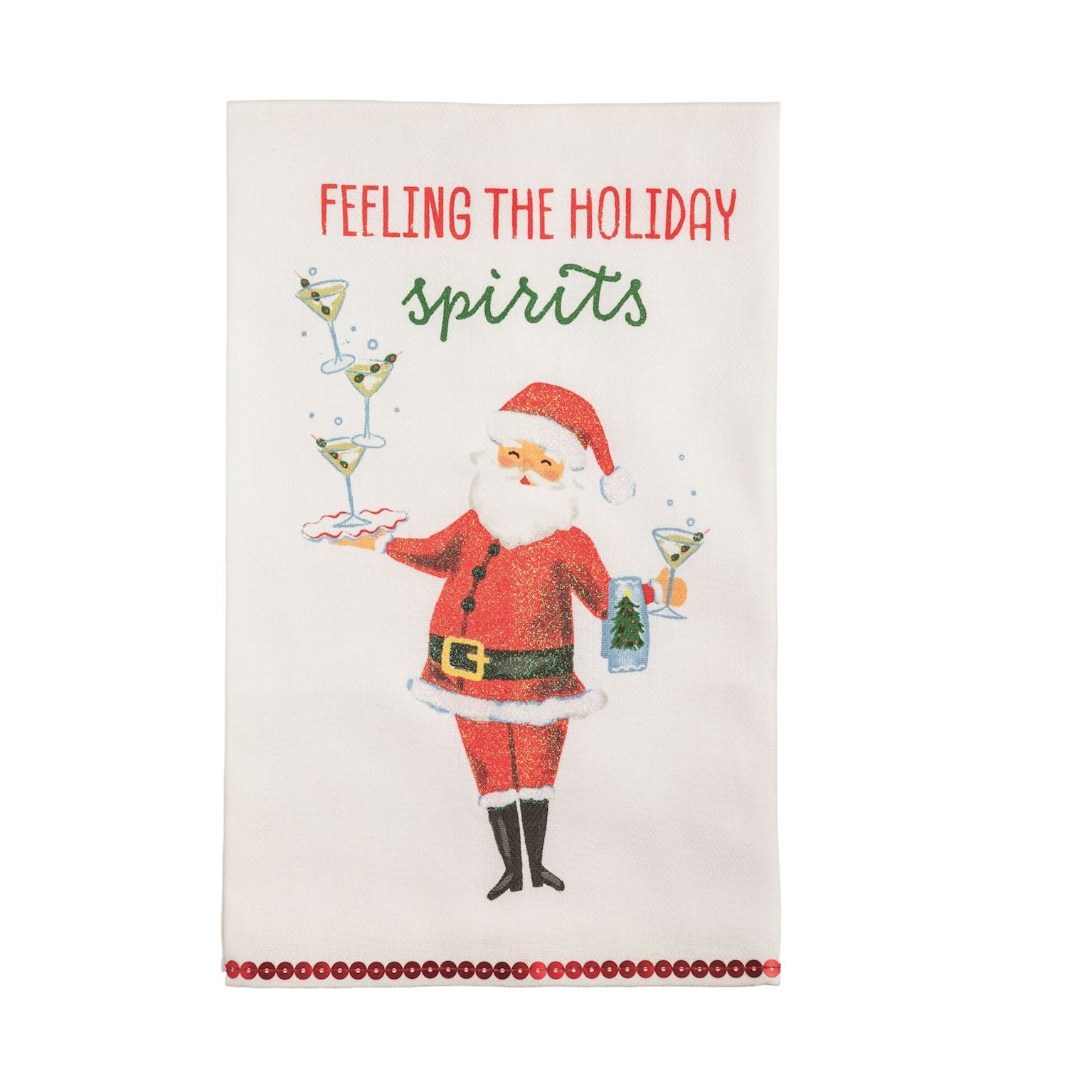 Mud Pie Holiday Bar Glitter Towels - Mud Pie