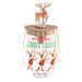 Stemless wine glass with Jingle Ladies saying and reindeer stopper