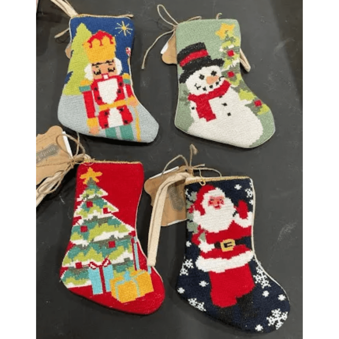 Mud Pie Mini Needlepoint Stocking - Mud Pie