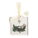 Square acrylic ornament with Nativity artwork and cream ribbon