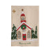 Cotton hand towel with an embroidered church