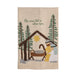 Cotton hand towel with an embroidered manger scene