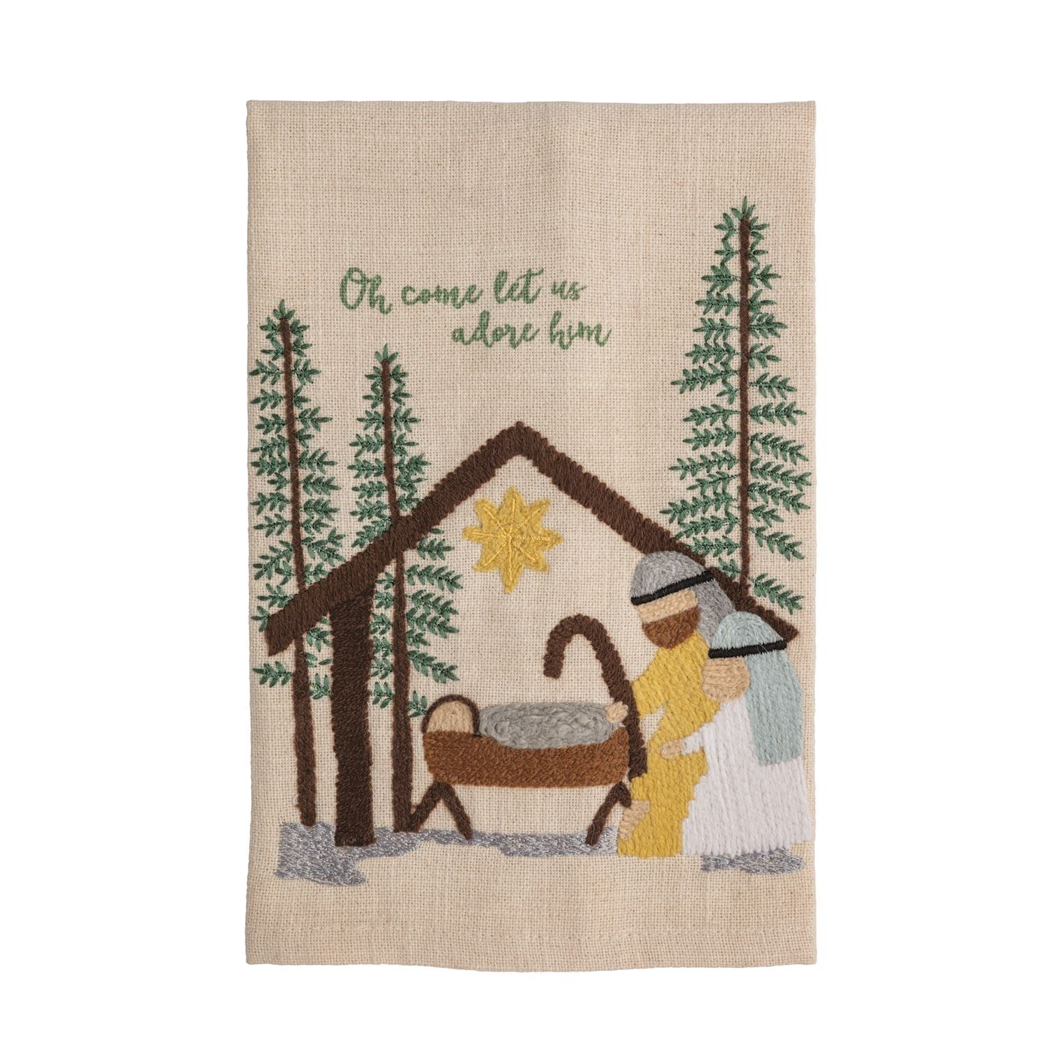 Mud Pie Nativity Embroidered Towels - Mud Pie