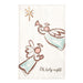 Cotton poplin hand towel with angels design