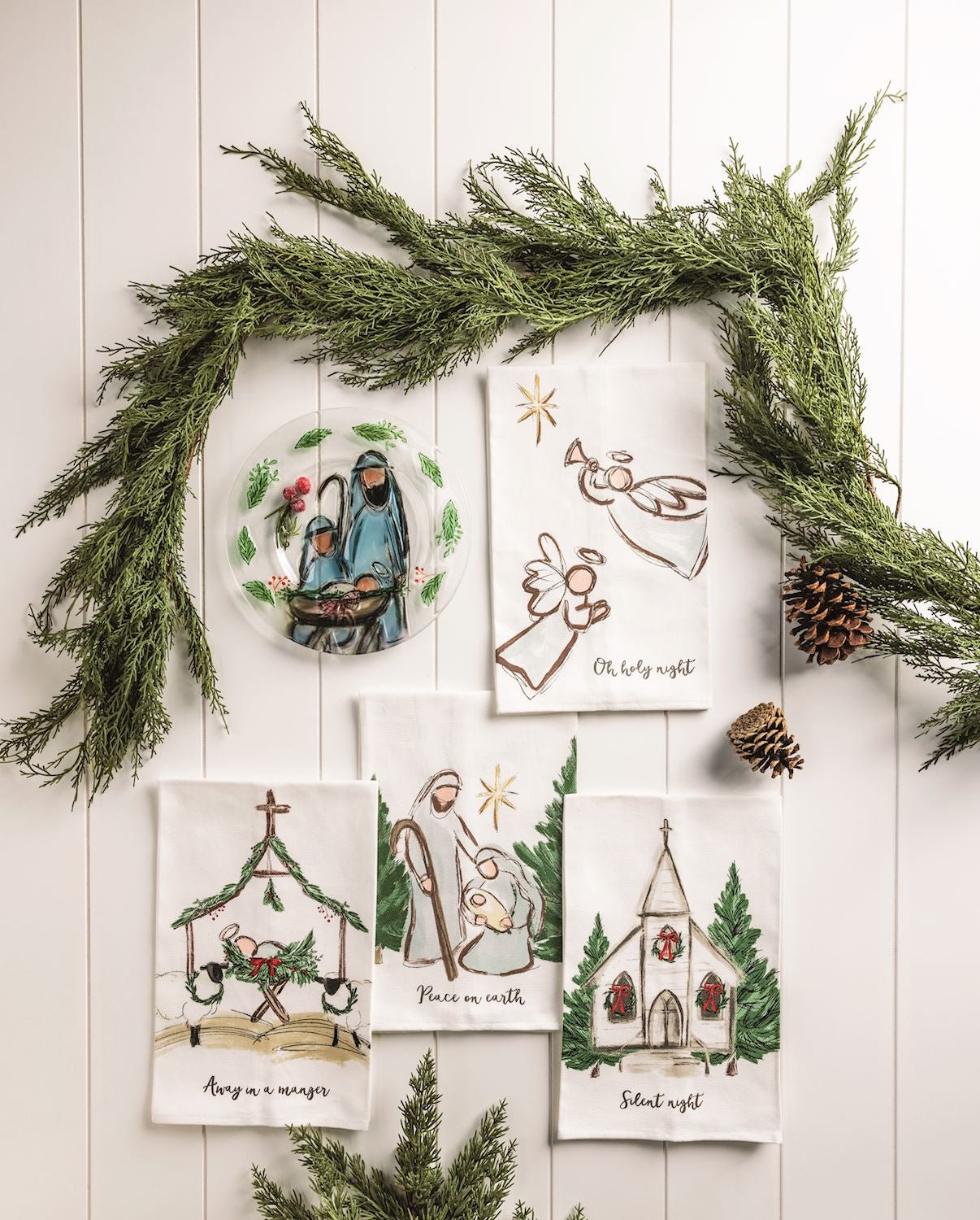 Mud Pie Nativity Towels - Mud Pie