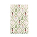 Cotton hand towel with green lattice and nutcracker pattern