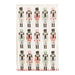 Cotton hand towel with rows of nutcrackers