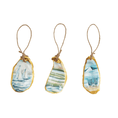 Mud Pie Oyster Beach Scene Ornament - Mud Pie