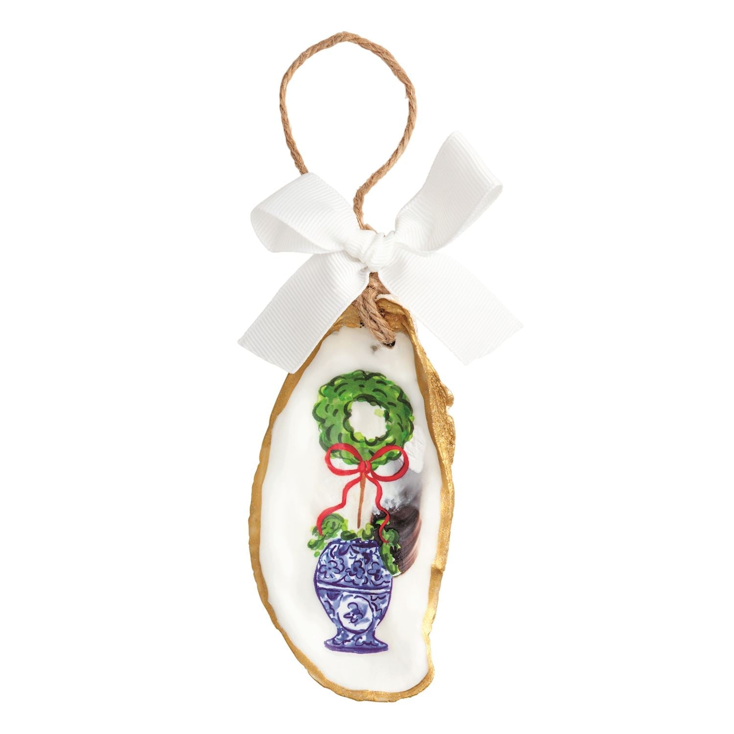 Mud Pie Oyster Topiary Ornament - Mud Pie