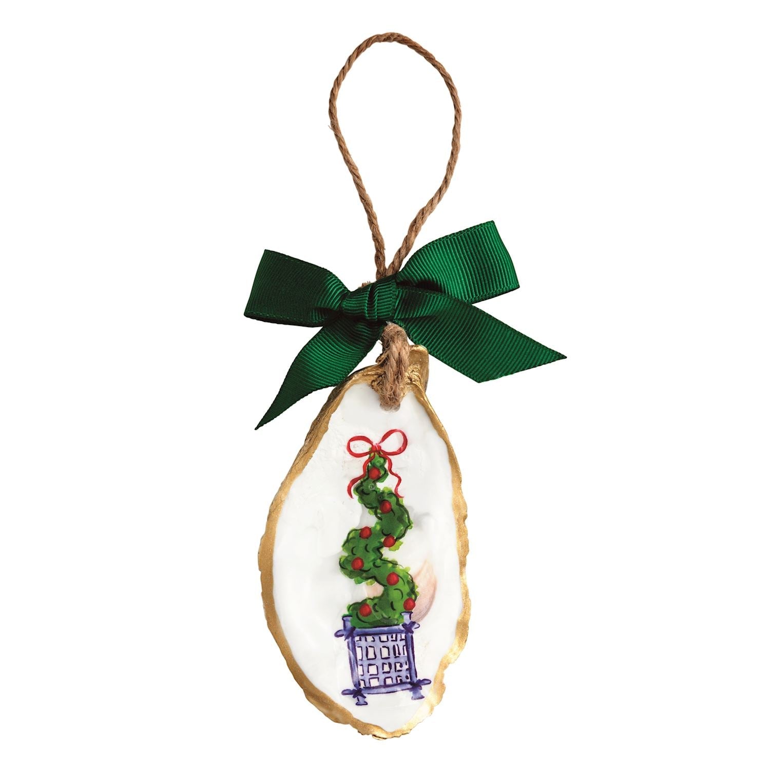 Mud Pie Oyster Topiary Ornament - Mud Pie