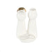 Small white ceramic Holy Family figurine with gold halo details