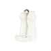 White ceramic Holy Family figurine shown from the side