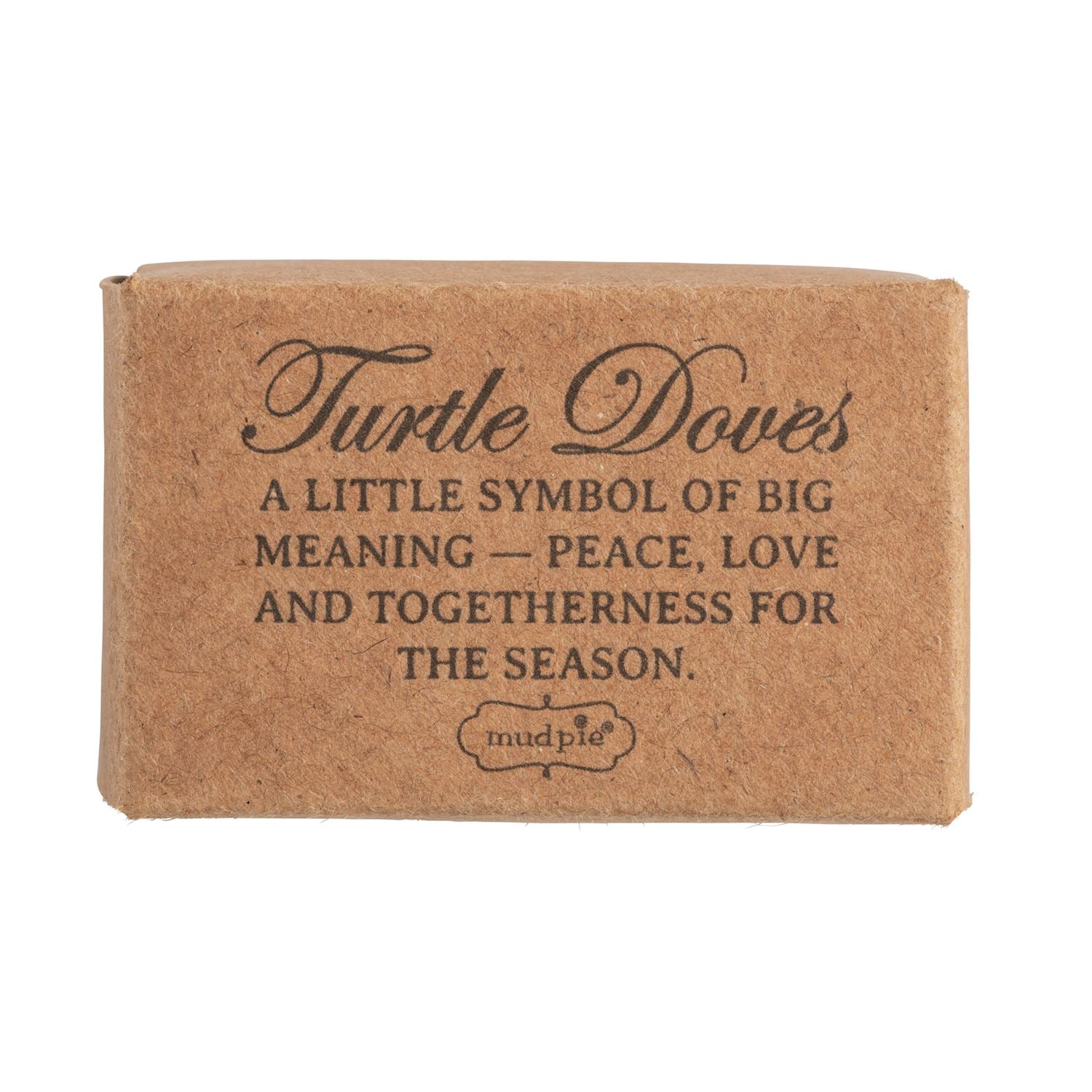 Kraft gift box printed with a turtledove sentiment