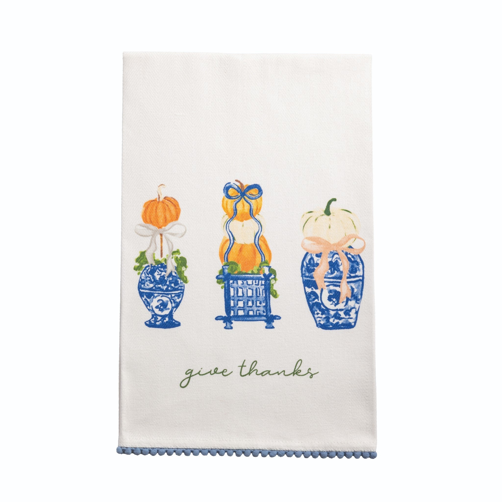 Mud Pie Pumpkin Topiary Towels - Mud Pie