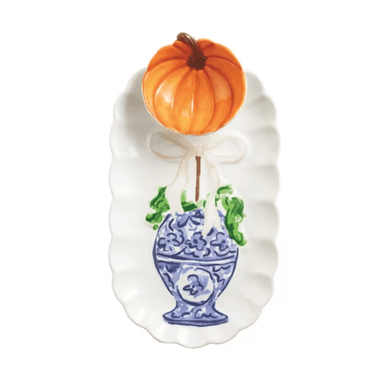 Mud Pie Pumpkin Topiary Tray & Tidbit Set - Mud Pie