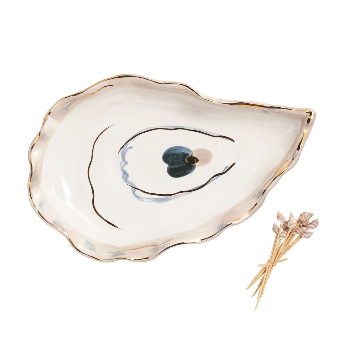 Mud Pie Small Oyster Platter Pick Set - Mud Pie