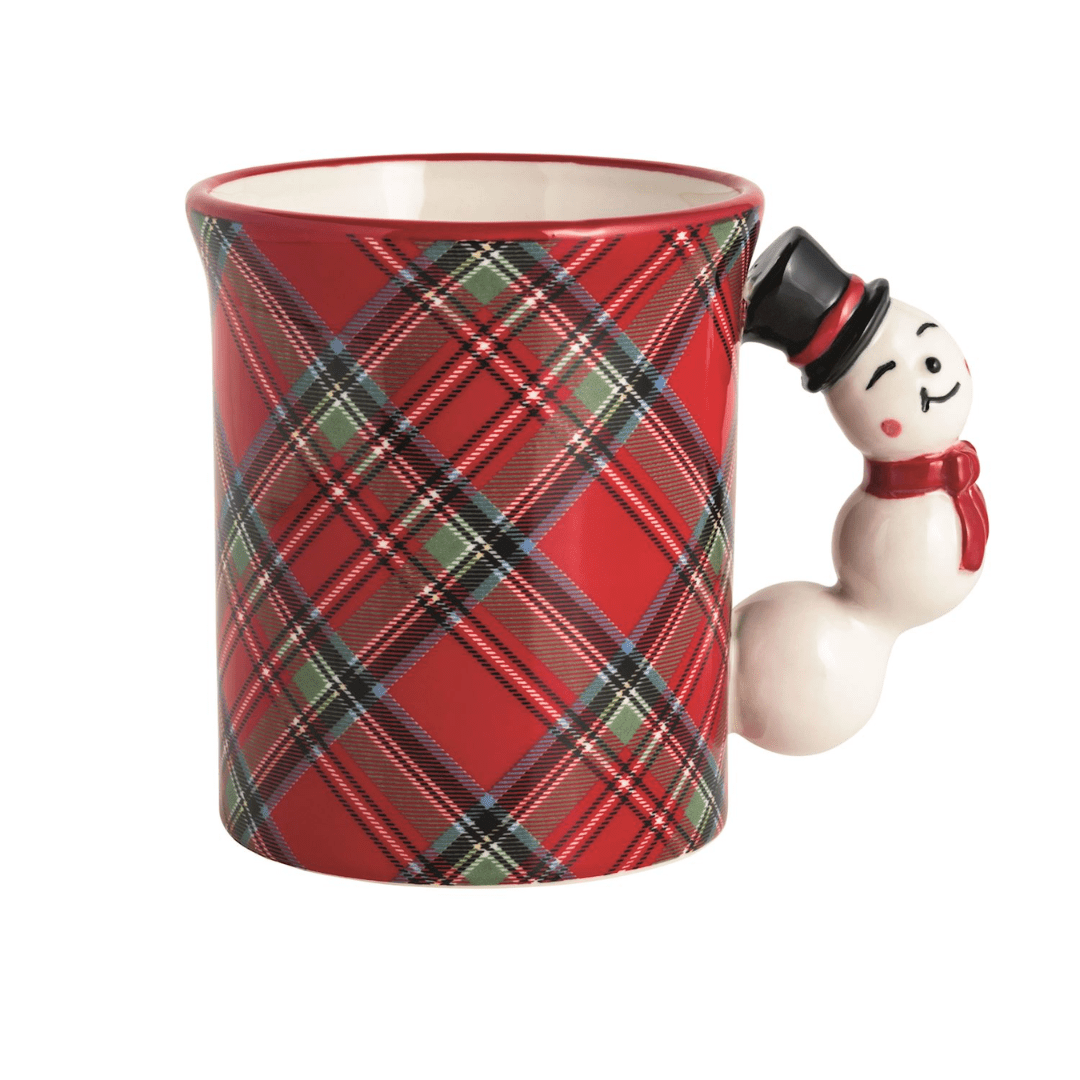 Mud Pie Tartan Figural Handle Mug - Mud Pie