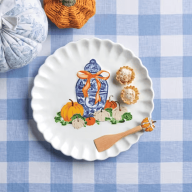 Mud Pie Topiary Pumpkin Cookie Plate Set - Mud Pie