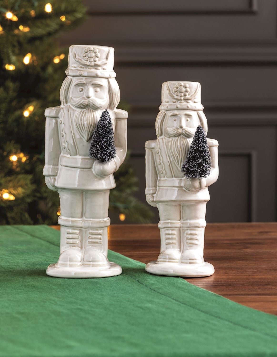 Mud Pie White Ceramic Nutcracker - Mud Pie