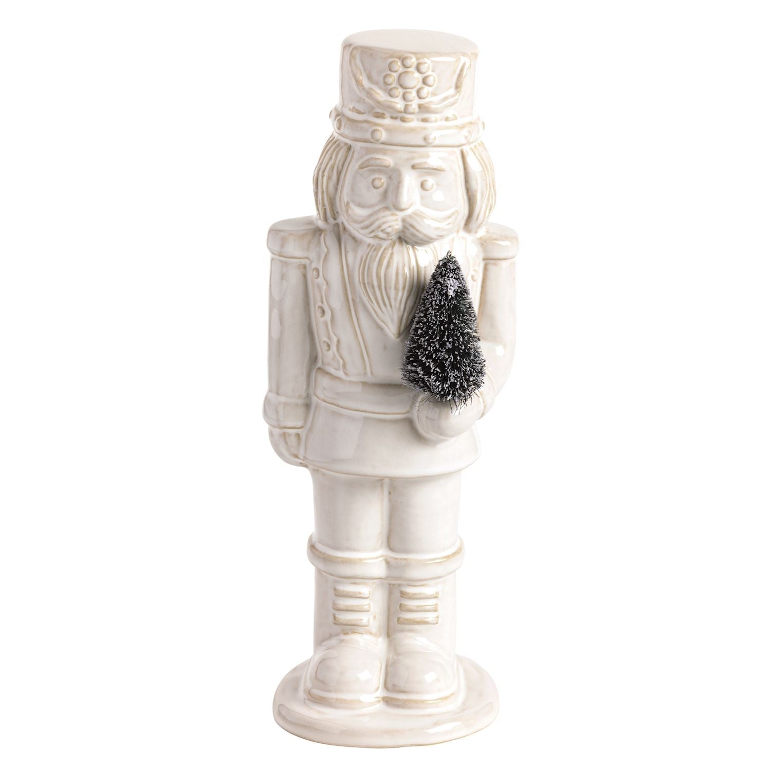 Mud Pie White Ceramic Nutcracker - Mud Pie