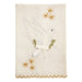 Cream hand towel with an embroidered dove